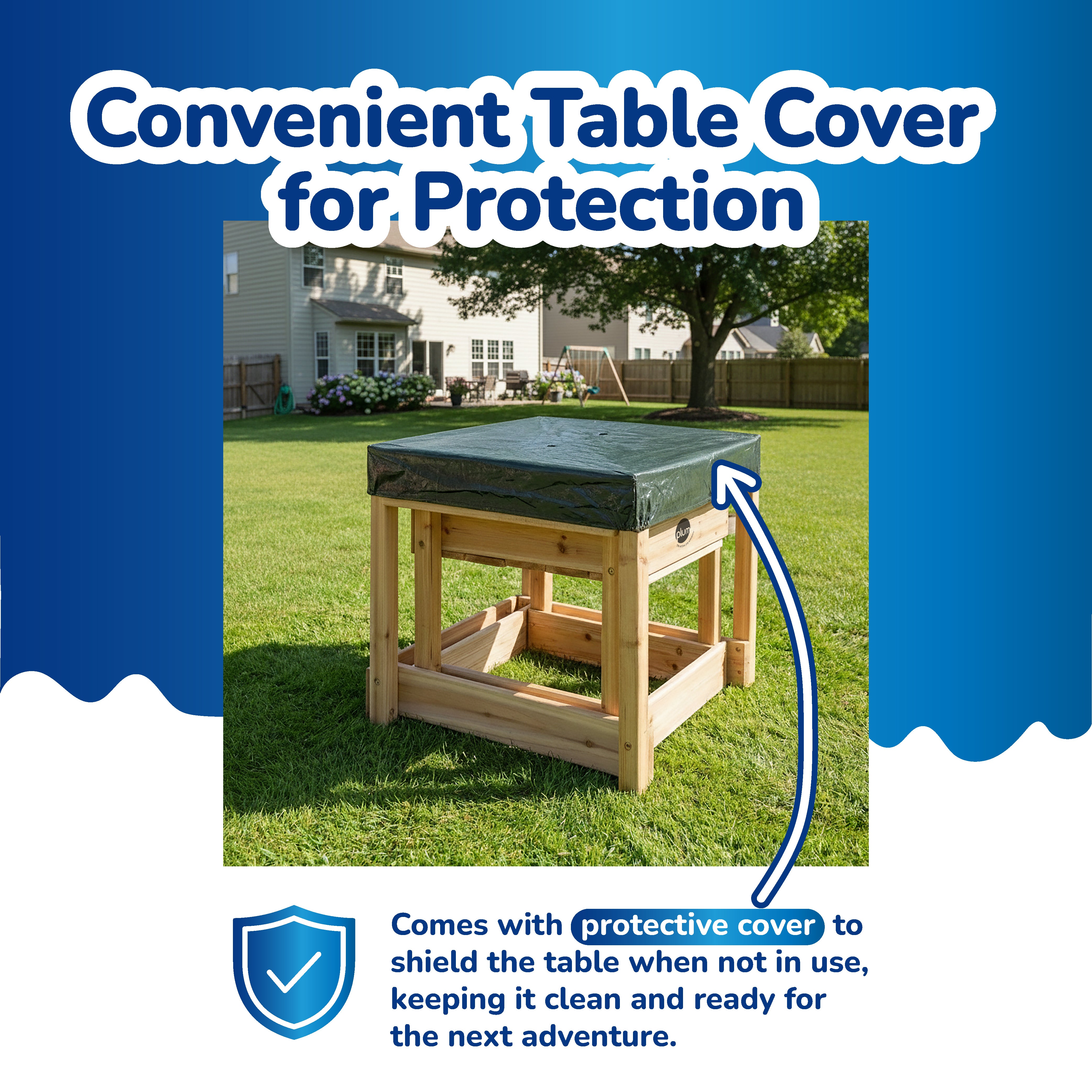 Plum® Surfside Wooden Sand and Water Picnic Table - Natural