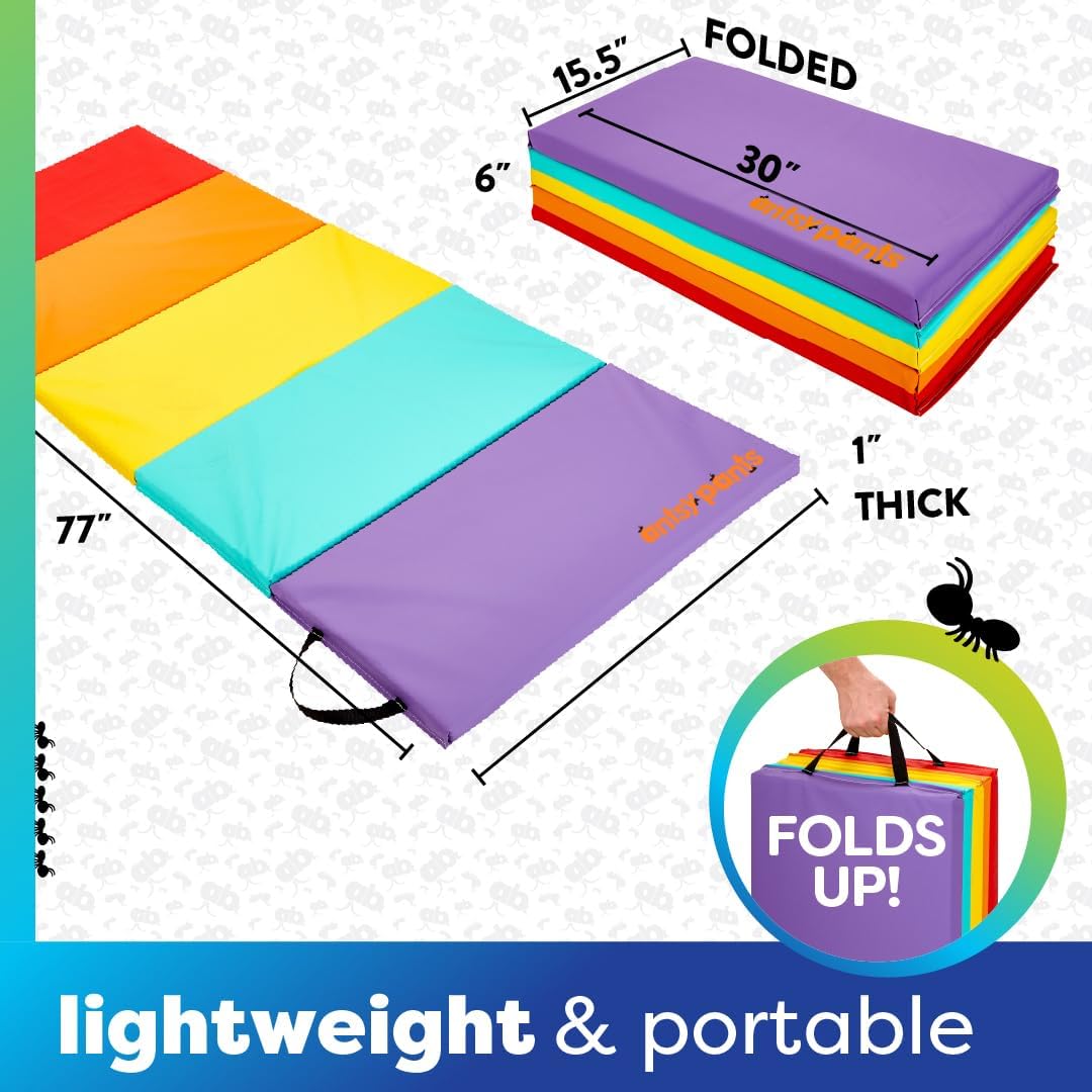 Antsy Pants Tumbling Mat for Kids, 5-Fold Gymnastics Mat