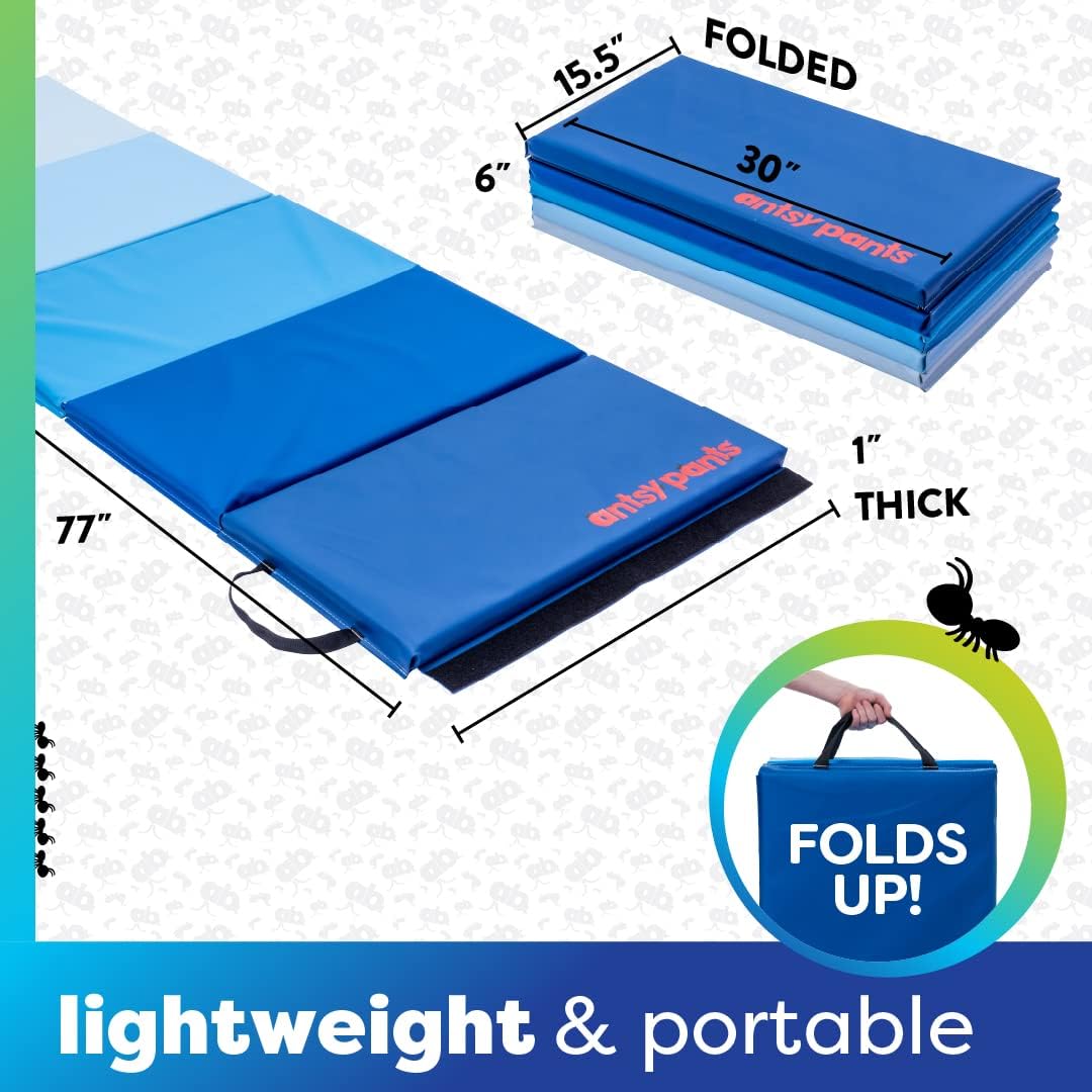 Antsy Pants Tumbling Mat for Kids, 5-Fold Gymnastics Mat