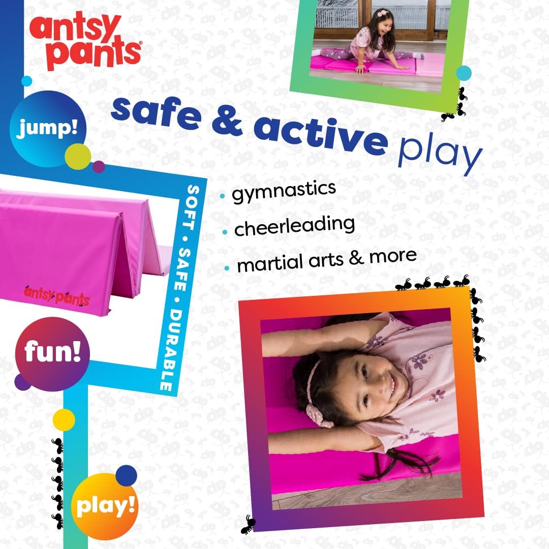 Antsy Pants Tumbling Mat for Kids, 5-Fold Gymnastics Mat