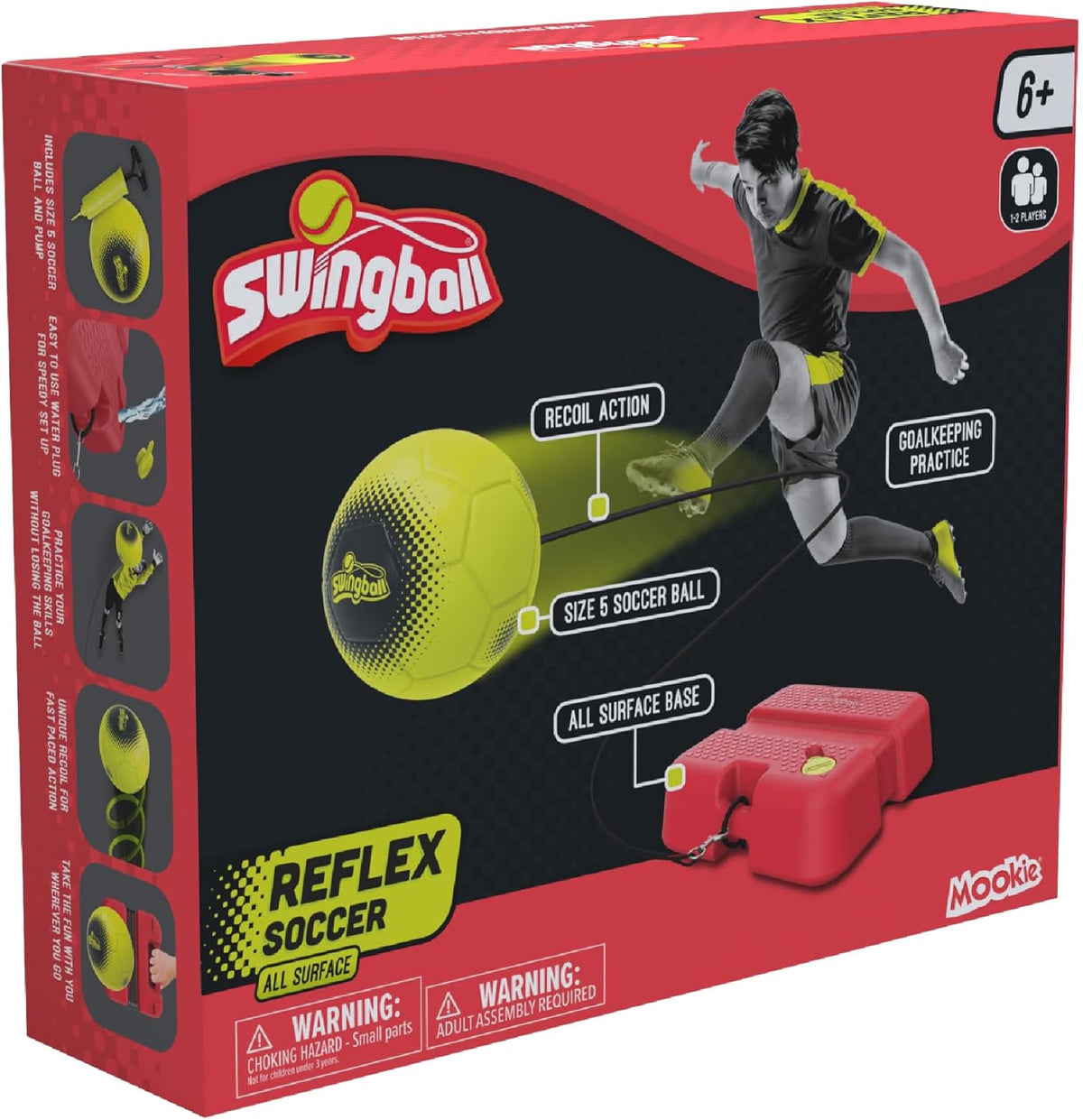 Swingball Reflex Soccer All-Surface Training Aid, Master Ball Control & Quick Reflexes – The Ultimate Solo Soccer Trainer!