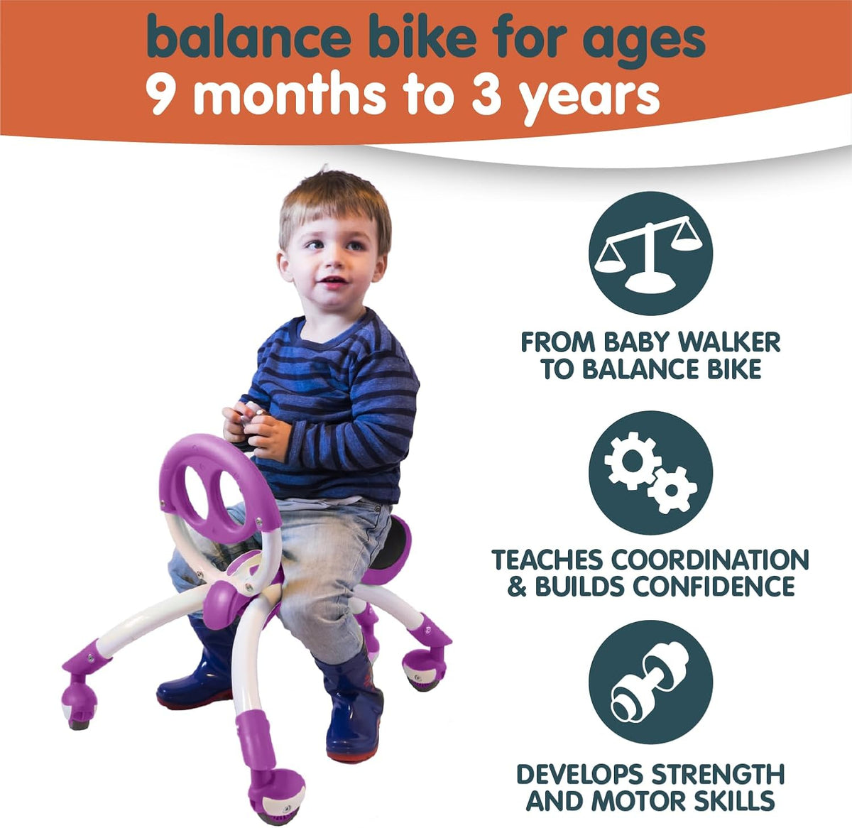 YBIKE Pewi Elite Walking/Ride On Toy