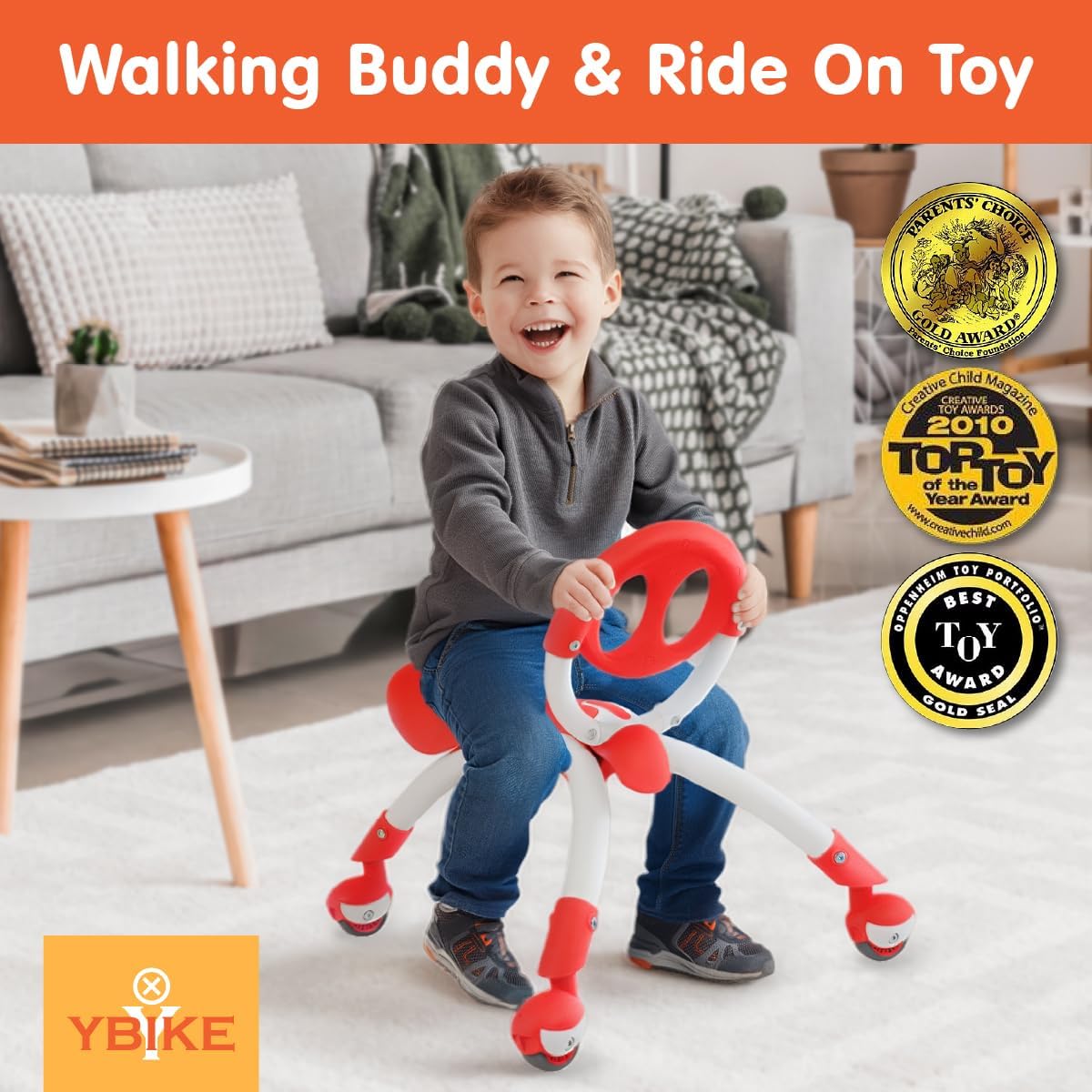 Pewi Walking Ride-On Toy, Baby Walker & Toddler Ride-On, Ages 9M-3 Years