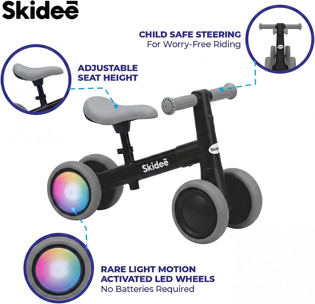 Skidee Toddler Balance Bike 1-3
