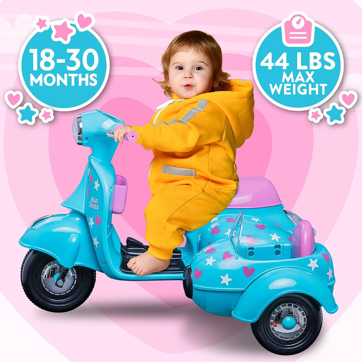 6V Starlight Scooter with Sidecar