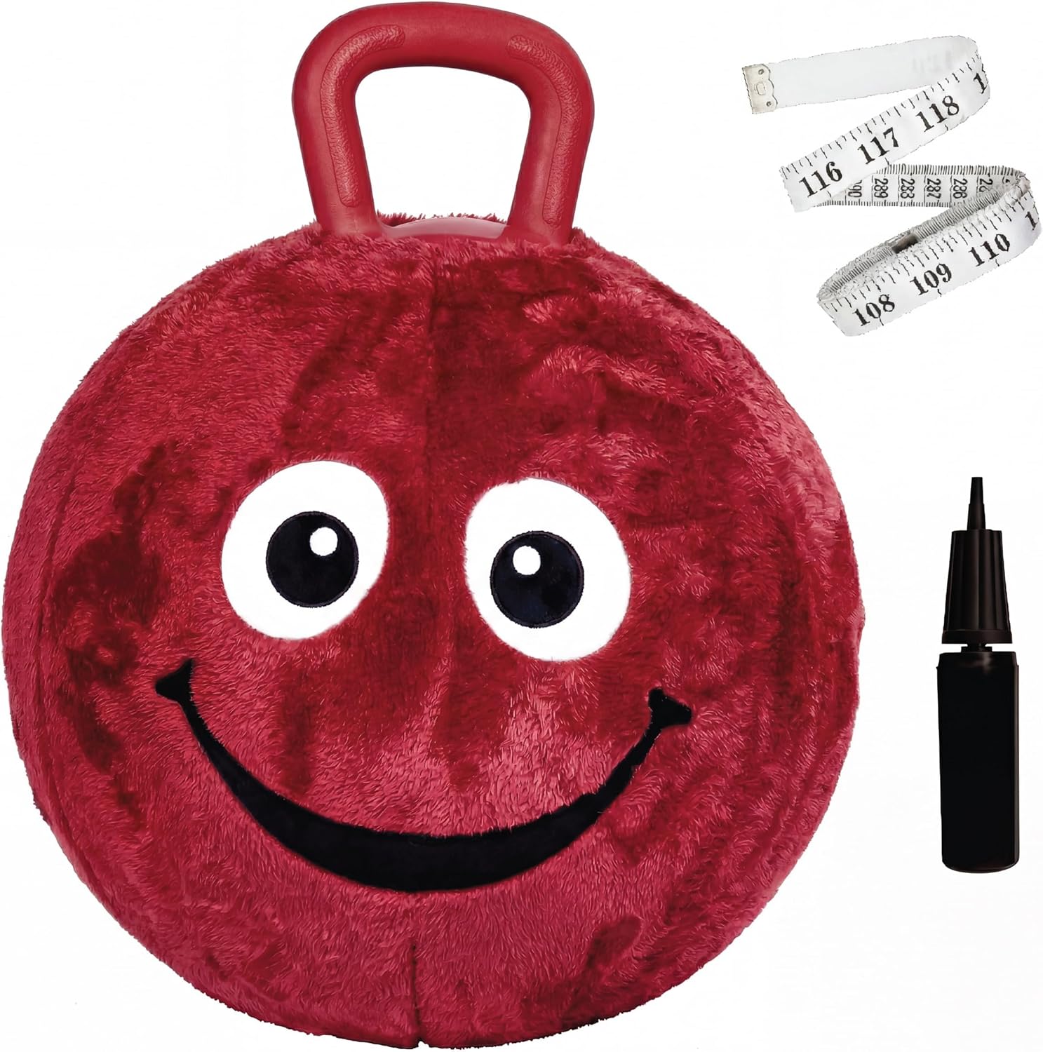 Flybar Hopper Ball for Kids, Plush Inflatable Hippity Hop Bounce Ball w/ Handle, Ages 6+