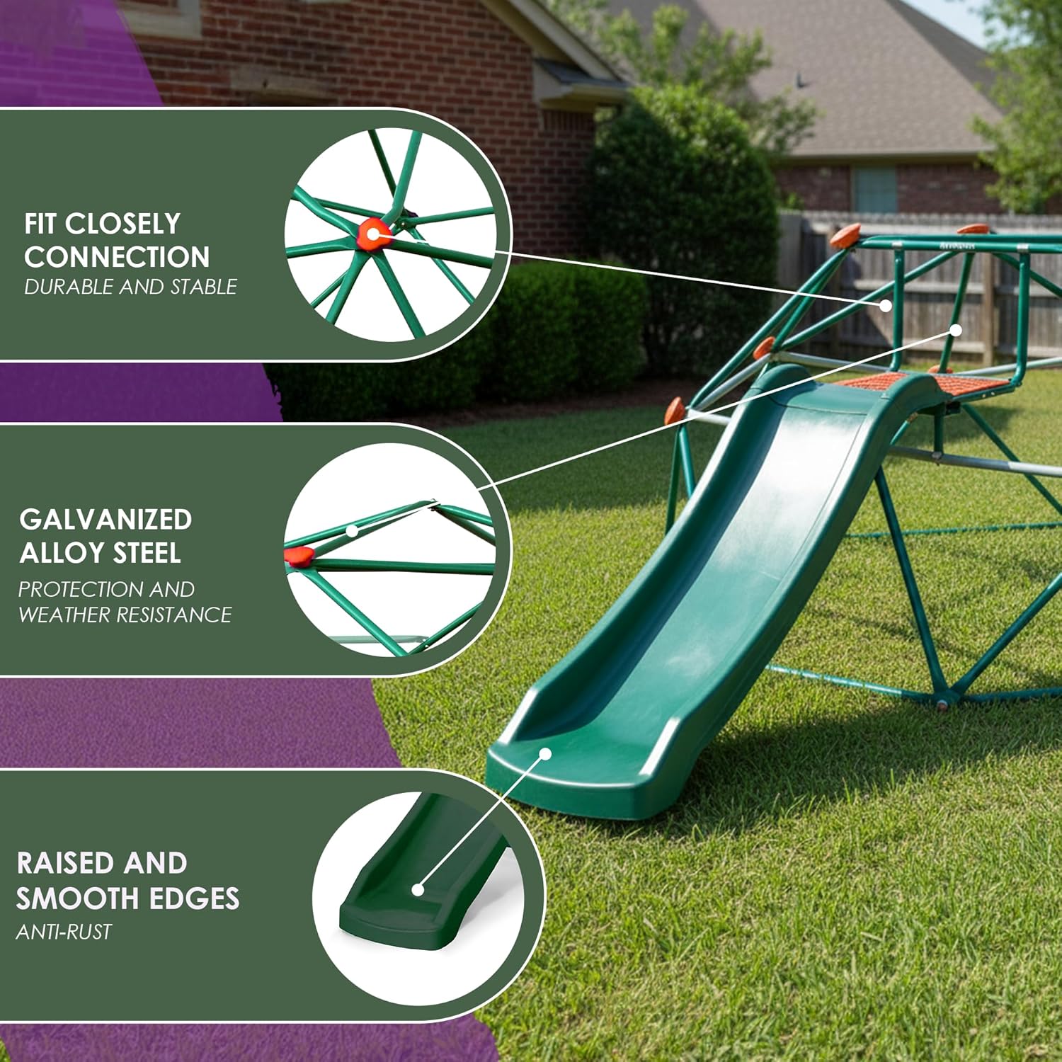 Plum Climbing Dome - Jungle Gym, Kids Outdoor Play Equipment, Monkey Bars for Kids, Durable, 3+