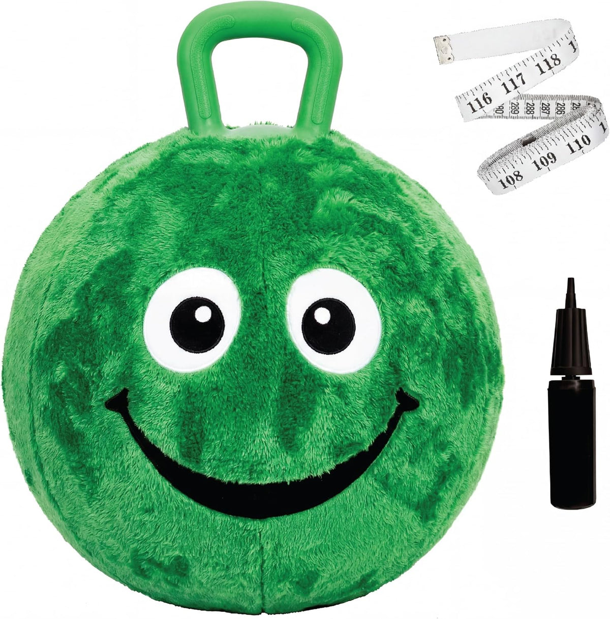 Flybar Hopper Ball for Kids, Plush Inflatable Hippity Hop Bounce Ball w/ Handle, Ages 6+