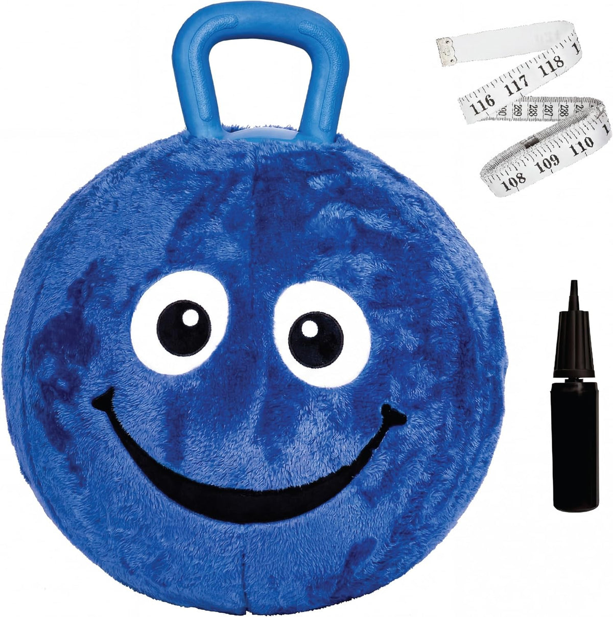 Flybar Hopper Ball for Kids, Plush Inflatable Hippity Hop Bounce Ball w/ Handle, Ages 6+