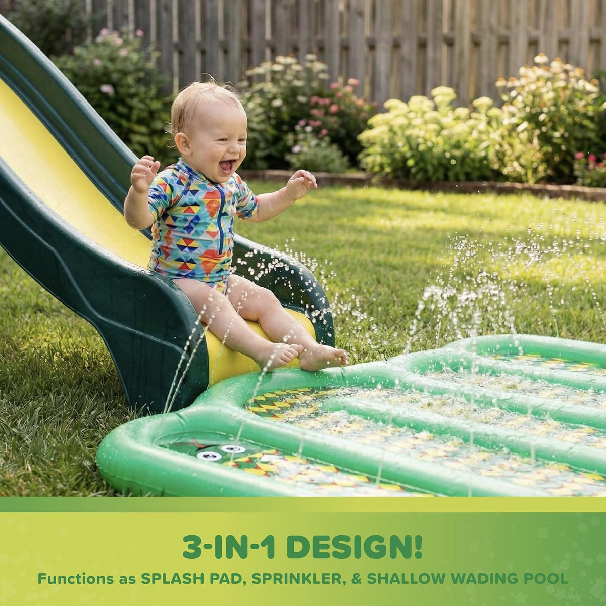 Playland Splash Pad for Kids & Dogs, Non-Slip, Ages 1-3