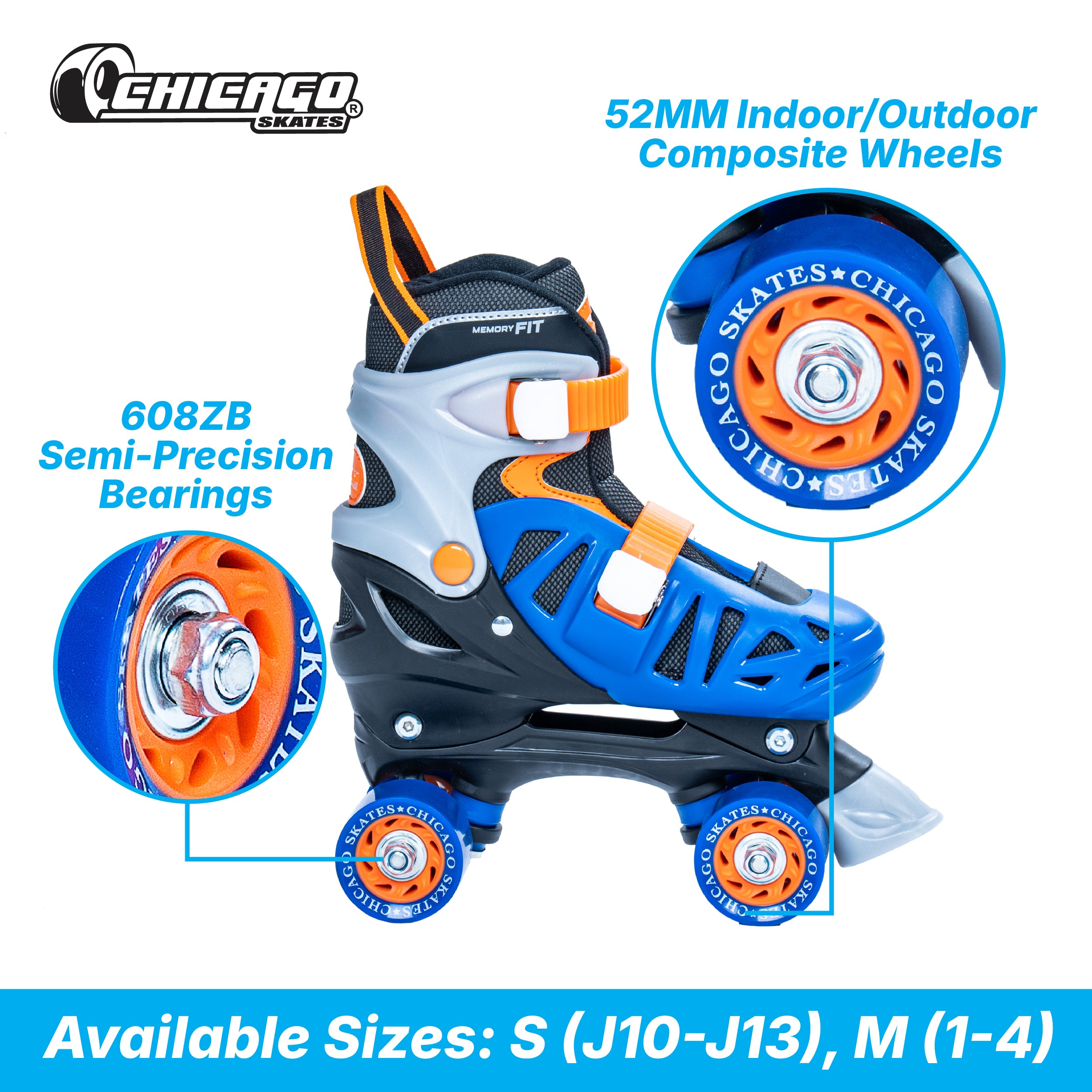 Chicago Skates Adjustable Quad Roller Skate