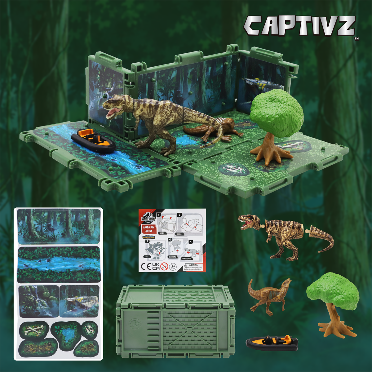 Jurassic World Dinorama Dinosaur Toys Playset for Kids Ages3+