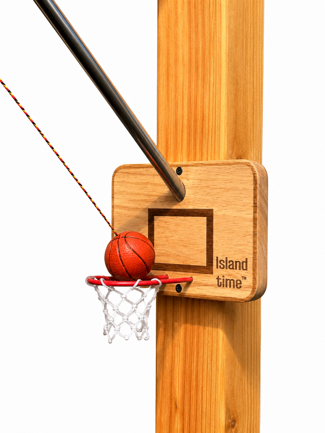 Island Time Sports Ring Toss Game - Outdoor Yard Beach Games for Adults and Family, Hook and Ring Games with String and Hooks for Indoor/Outdoor Use (With telescoping pole)