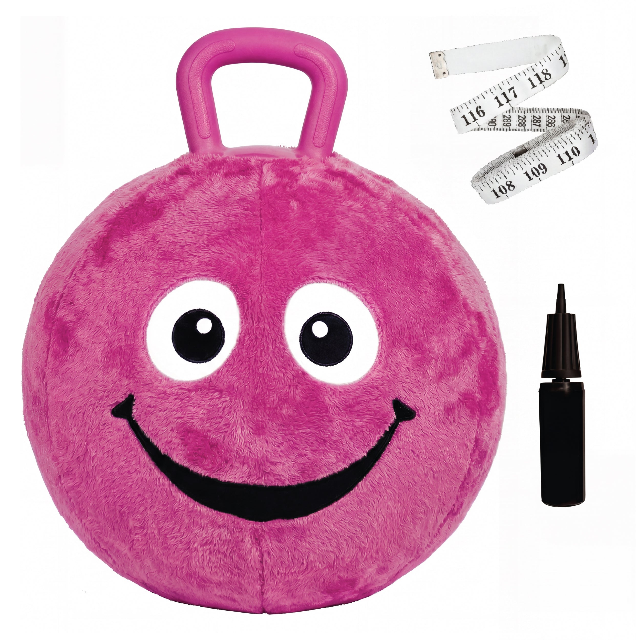 Flybar Hopper Ball for Kids, Plush Inflatable Hippity Hop Bounce Ball w/ Handle, Ages 6+