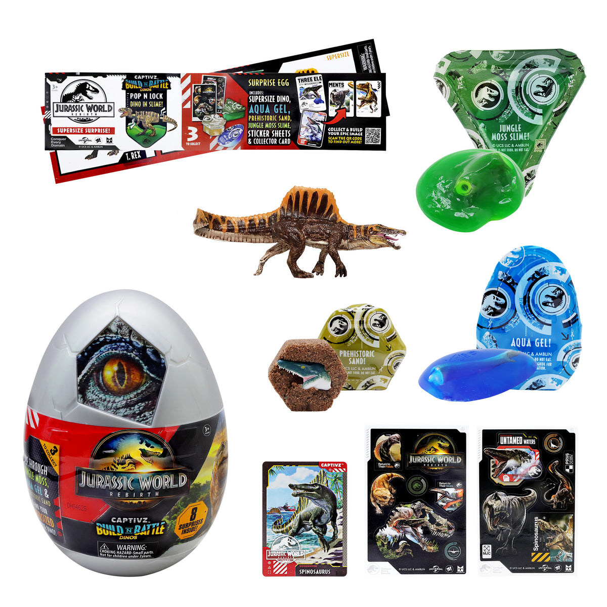 Jurassic World Captivz Surprise Egg Playset for Kids Ages 3+