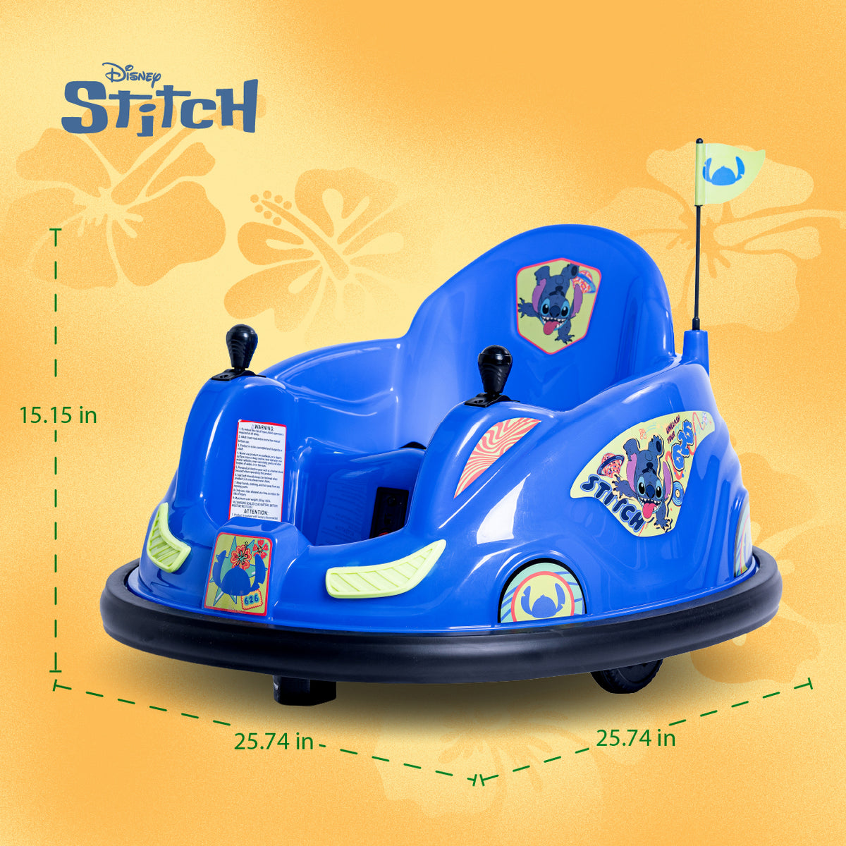 Kid Trax Disney 6V V2 Glow Bumper Car
