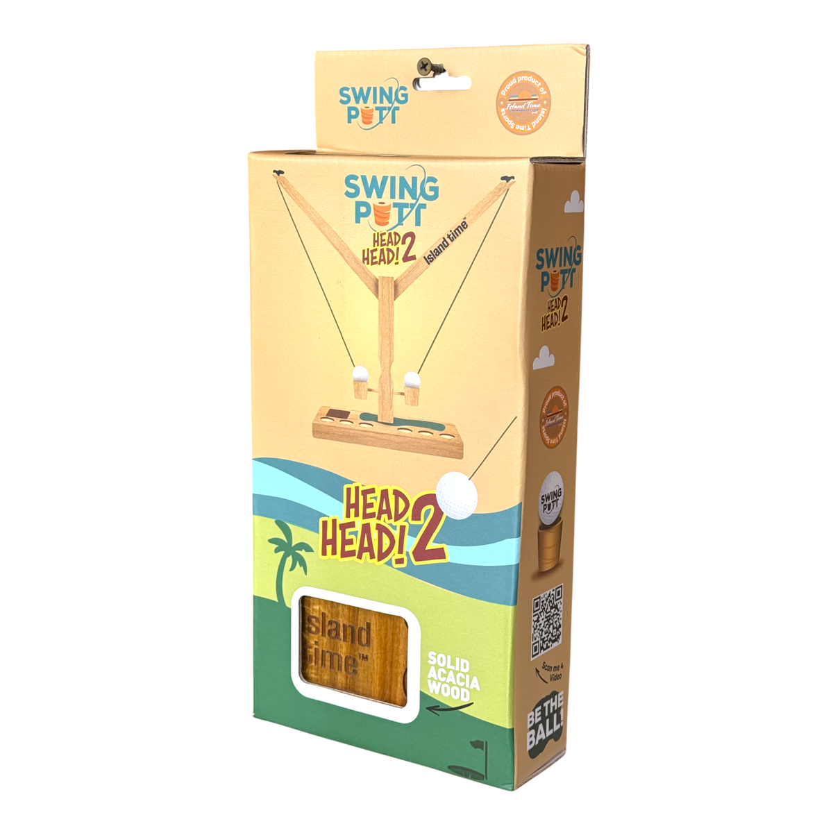 Island Time Sports Ring Toss Game - Outdoor Yard Beach Games for Adults and Family, Hook and Ring Games with String and Hooks for Indoor/Outdoor Use (2 Player Tabletop)