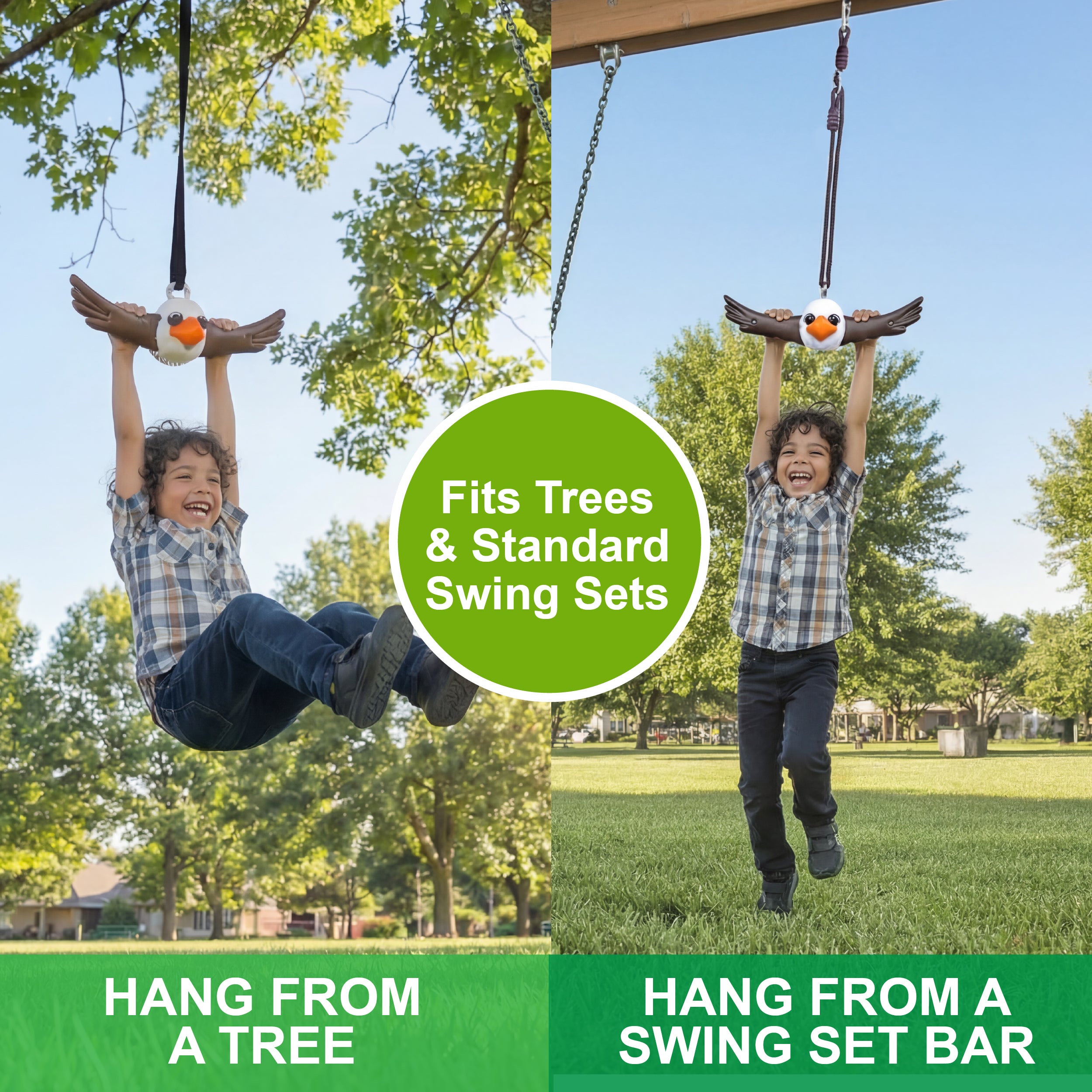 Swurfer Ninja Twister Swing Spins Set - 360° Twist Spin Toy, Swing Set Accessories for Backyard, Kids Outdoor Toys, Playground Hang Toys, Easy Install, Adjust Height, Durable, Up to 300lbs, Hawk
