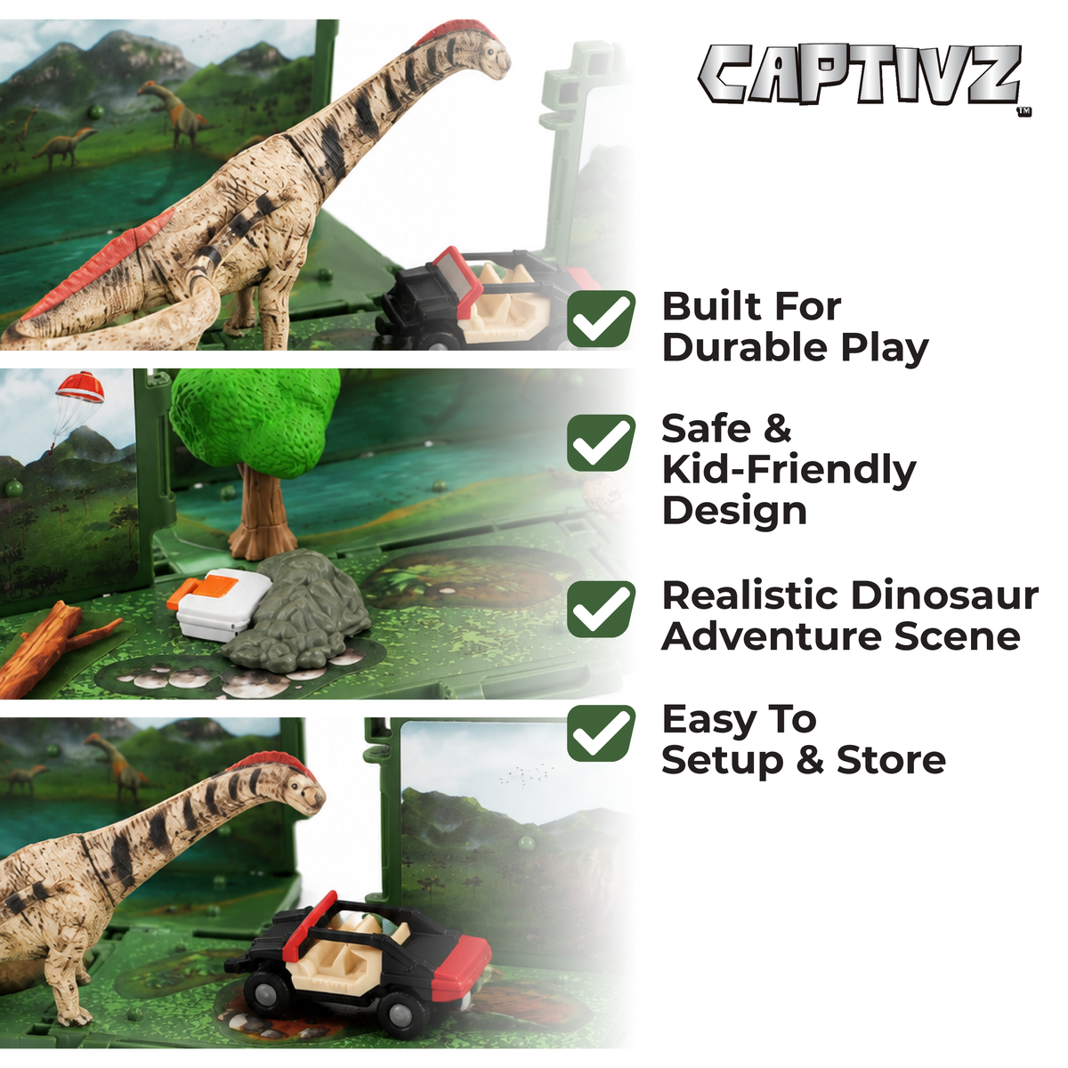 Jurassic World Dinorama Dinosaur Toys Playset for Kids Ages3+