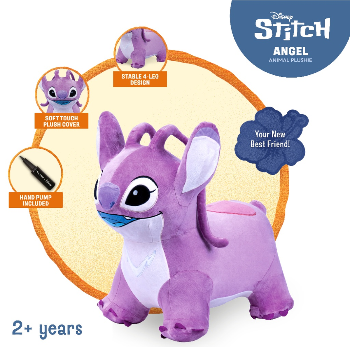 Waddle Plush Unicorn Hopper, Ages 2+, Inflatable, Washable Cover