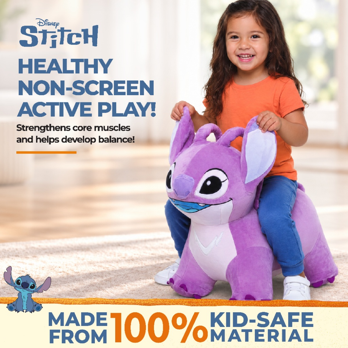 Waddle Plush Unicorn Hopper, Ages 2+, Inflatable, Washable Cover
