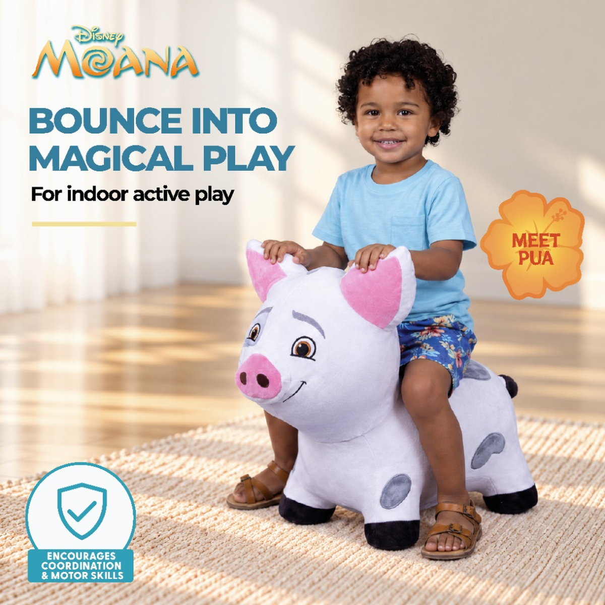 Waddle Plush Unicorn Hopper, Ages 2+, Inflatable, Washable Cover