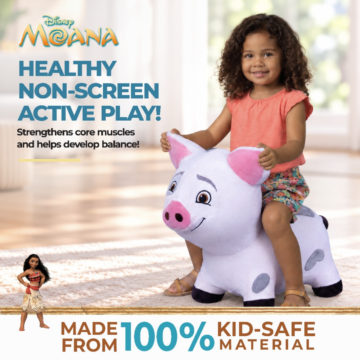 Waddle Plush Unicorn Hopper, Ages 2+, Inflatable, Washable Cover