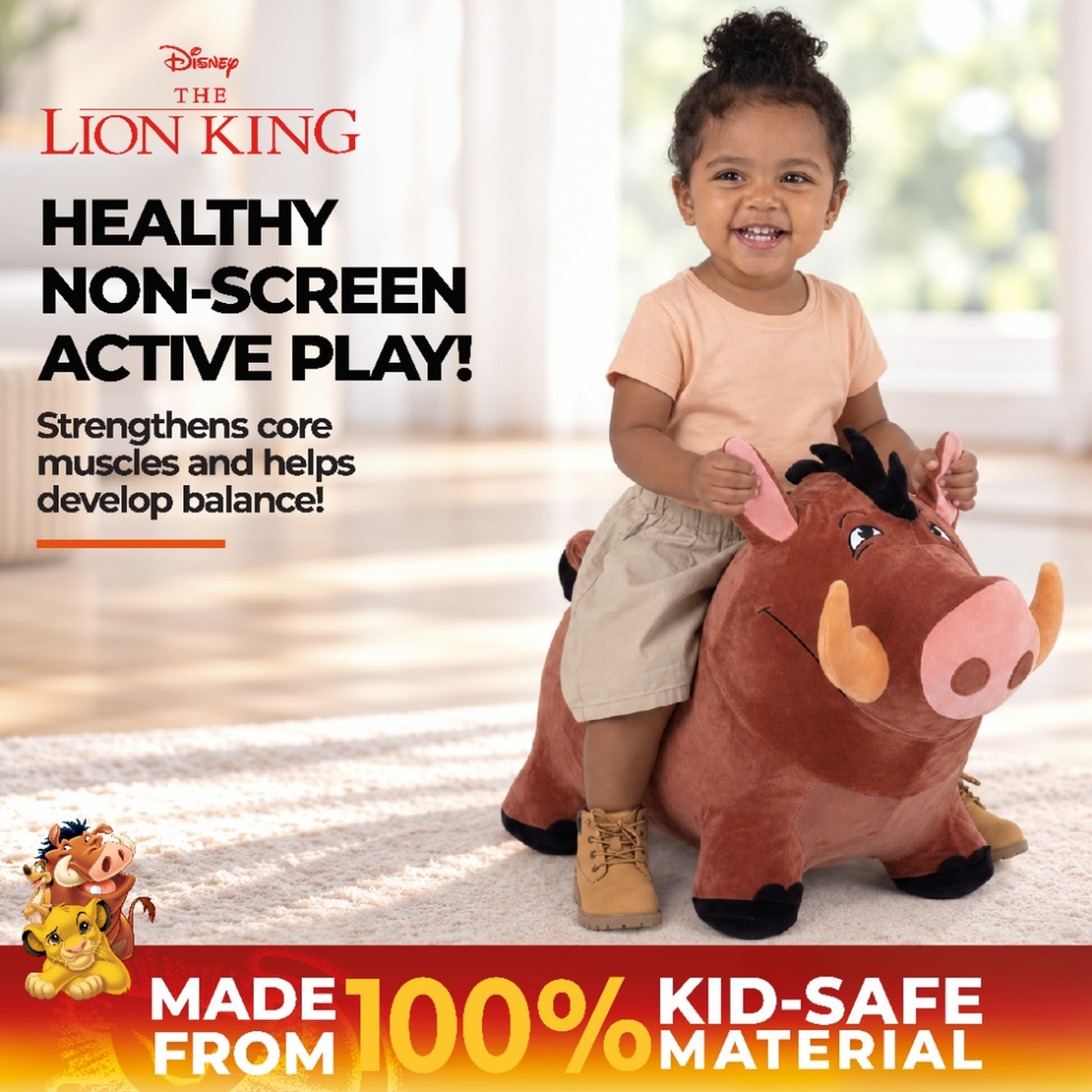 Waddle Plush Unicorn Hopper, Ages 2+, Inflatable, Washable Cover