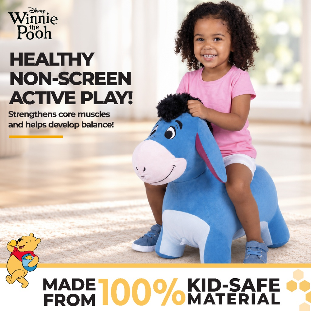 Waddle Plush Unicorn Hopper, Ages 2+, Inflatable, Washable Cover