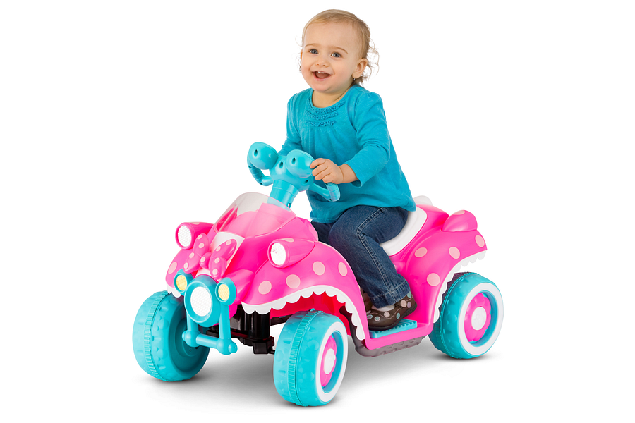 6V Minnie Mouse Quad Hot pink