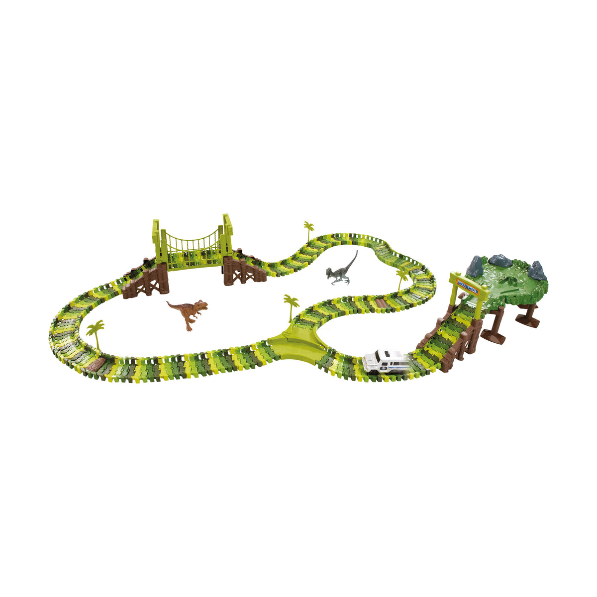 Jurassic World Dinosaur Toys, Create A Dinosaur World Road Race, Dino Track Playset for Kids Ages 5+