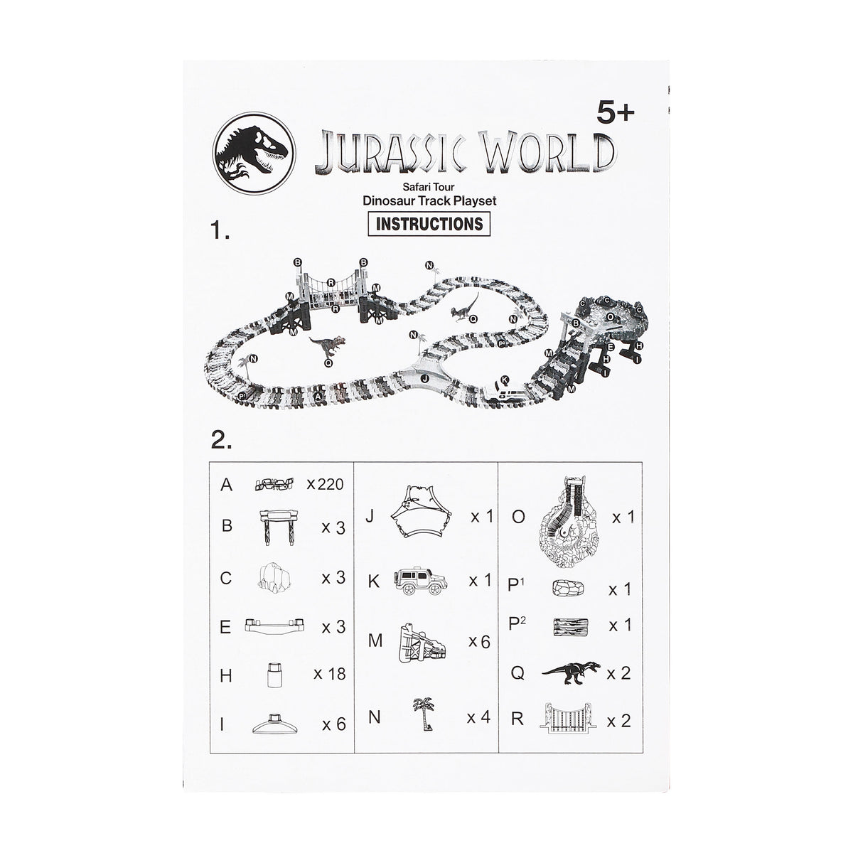 Jurassic World Dinosaur Toys, Create A Dinosaur World Road Race, Dino Track Playset for Kids Ages 5+