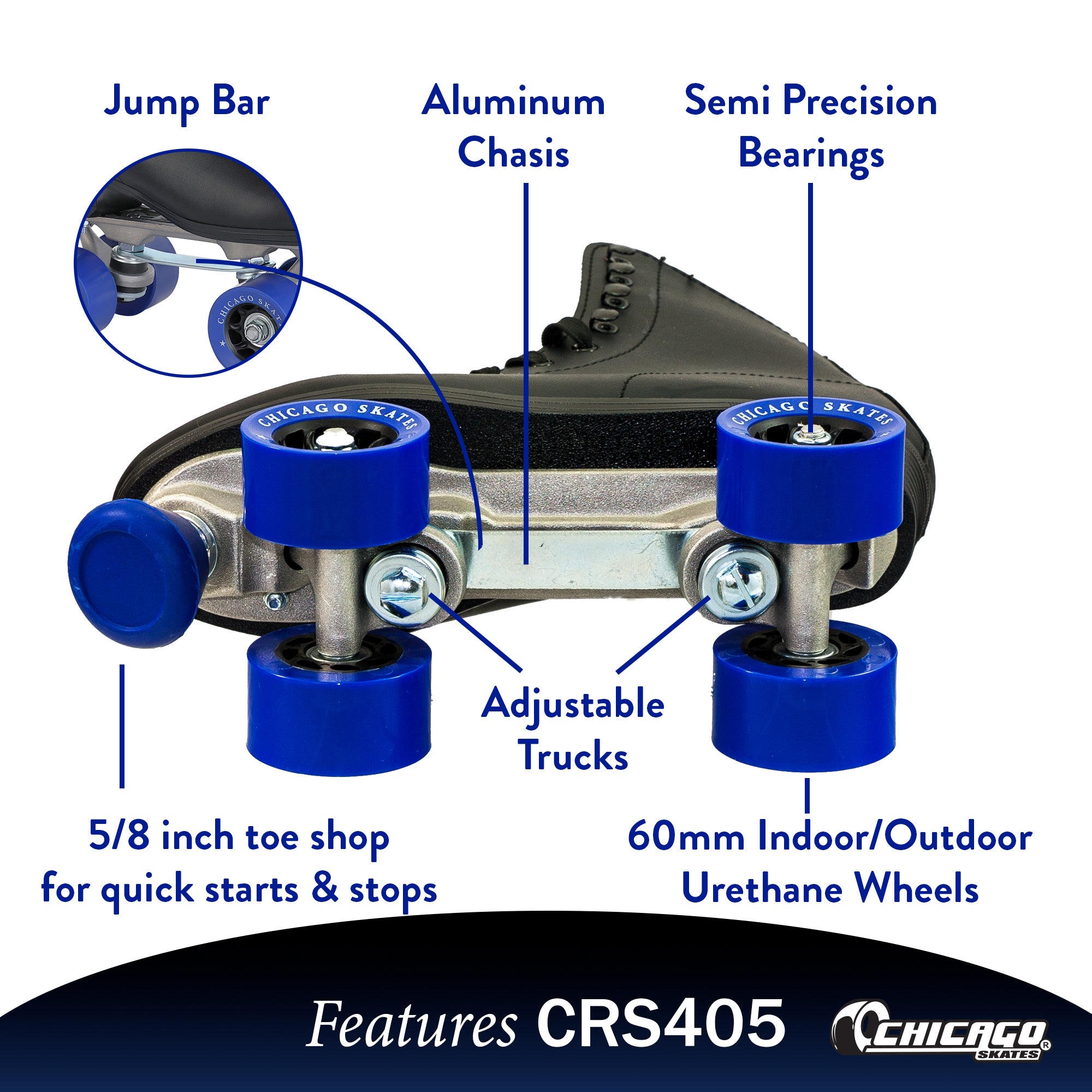 Chicago Quad Rink Roller Skates
