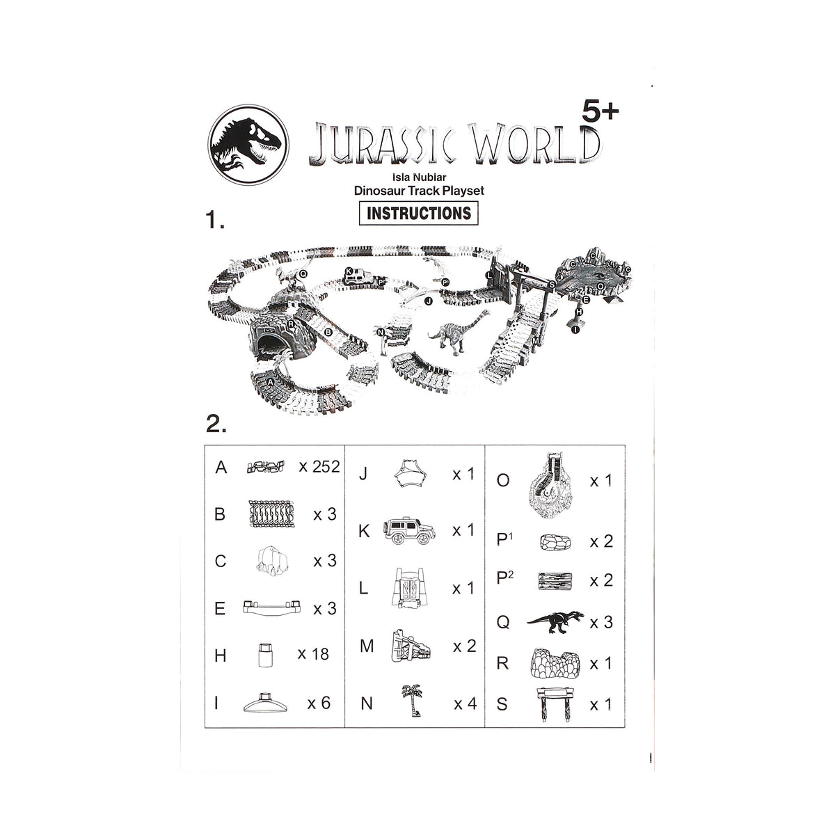 Jurassic World Dinosaur Toys, Create A Dinosaur World Road Race, Dino Track Playset for Kids Ages 5+