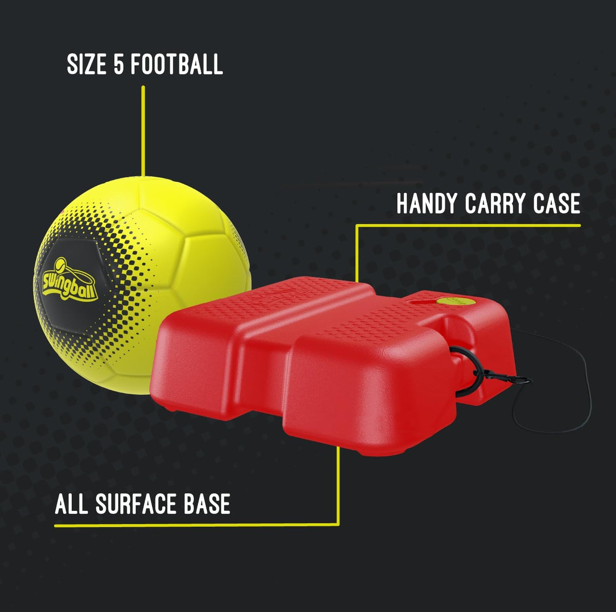 Swingball Reflex Soccer All-Surface Training Aid,  Master Ball Control & Quick Reflexes – The Ultimate Solo Soccer Trainer!