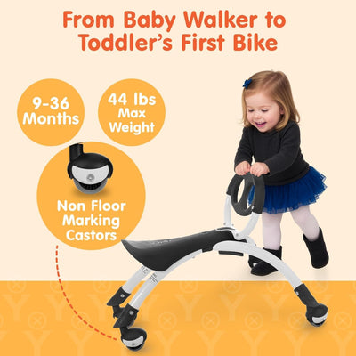 Pewi Walking Ride-On Toy, Baby Walker & Toddler Ride-On, Ages 9M-3 Years