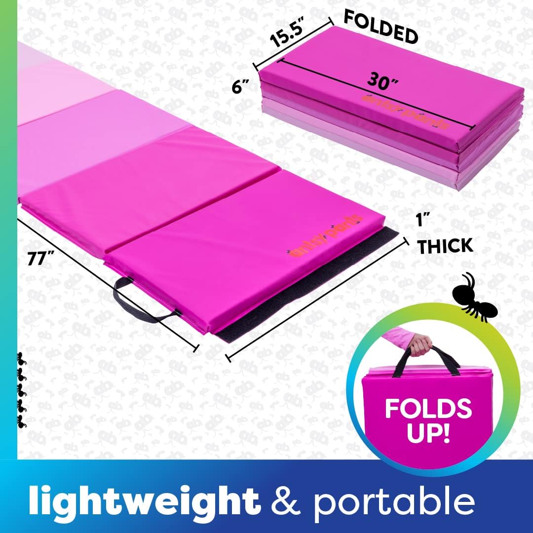 Antsy Pants Tumbling Mat for Kids, 5-Fold Gymnastics Mat