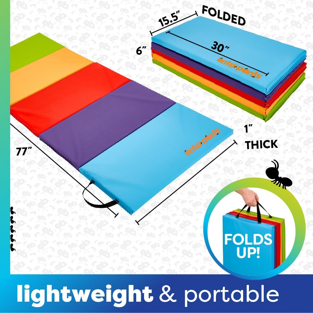 Antsy Pants Tumbling Mat for Kids, 5-Fold Gymnastics Mat