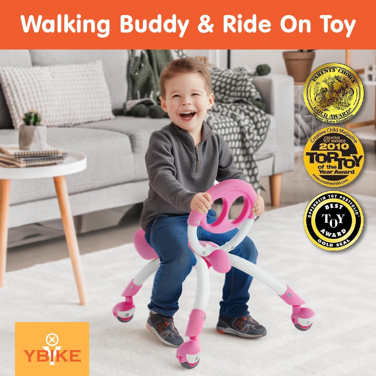 Pewi Walking Ride-On Toy, Baby Walker & Toddler Ride-On, Ages 9M-3 Years