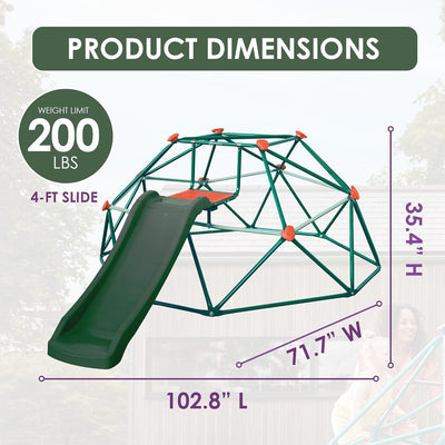Plum Climbing Dome - Jungle Gym, Kids Outdoor Play Equipment, Monkey Bars for Kids, Durable, 3+