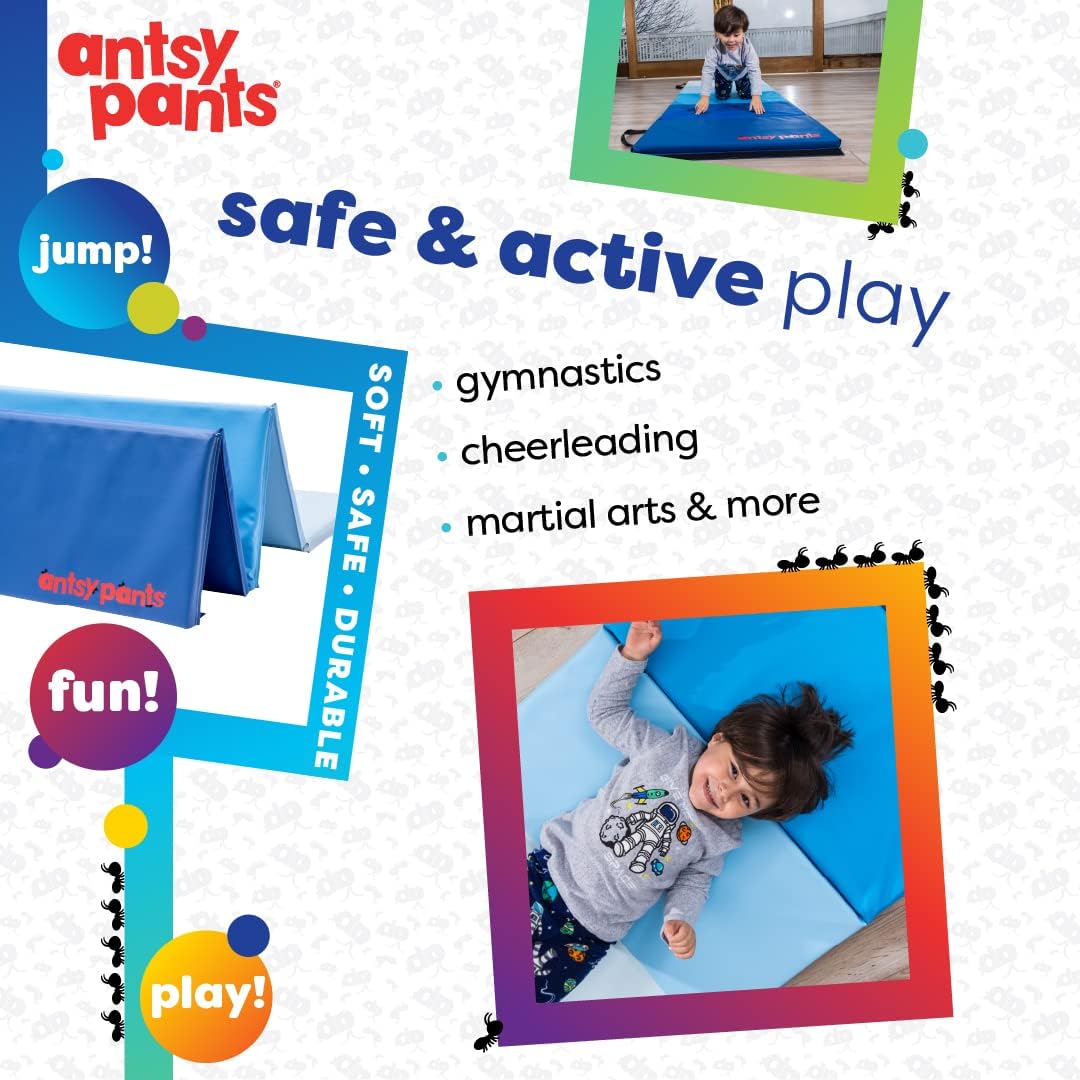 Antsy Pants Tumbling Mat for Kids, 5-Fold Gymnastics Mat
