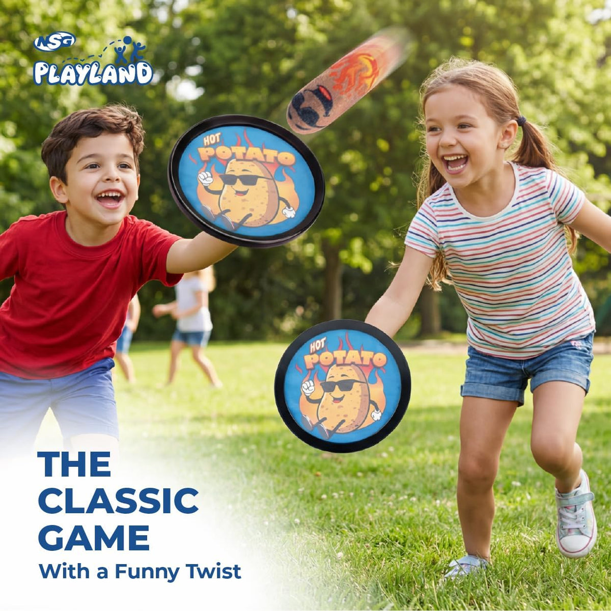 Playland Plush Toss & Catch Paddle Game, Plush Ball, Ages 3+