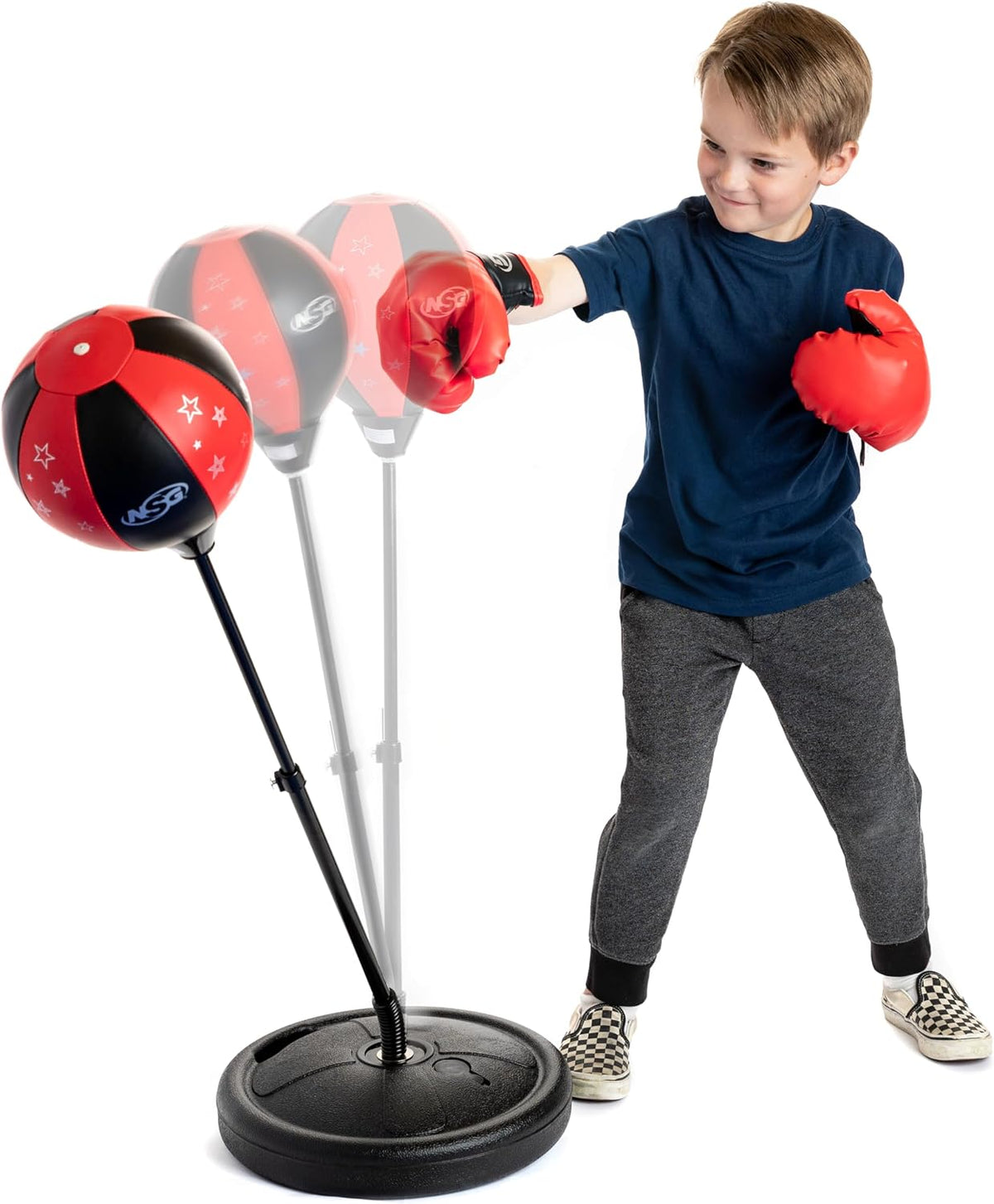 Kids Punching Bag & Boxing Gloves Set, Adjustable Freestanding Bag, Ages 4+