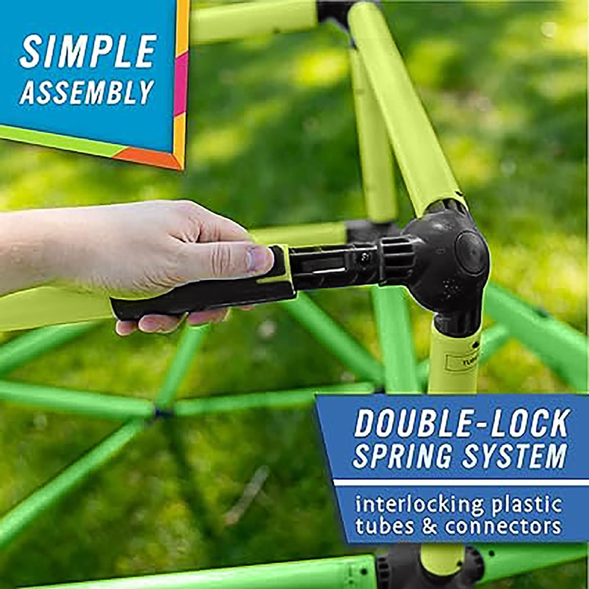 Kids Climber with Top, Indoor & Outdoor Play Set, Ages 3-6, Green