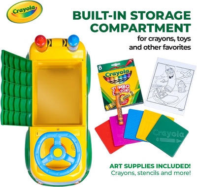 Waddle Crayola School Bus Ride-On Toy, Ages 2+, Lights & Sounds, 44lb