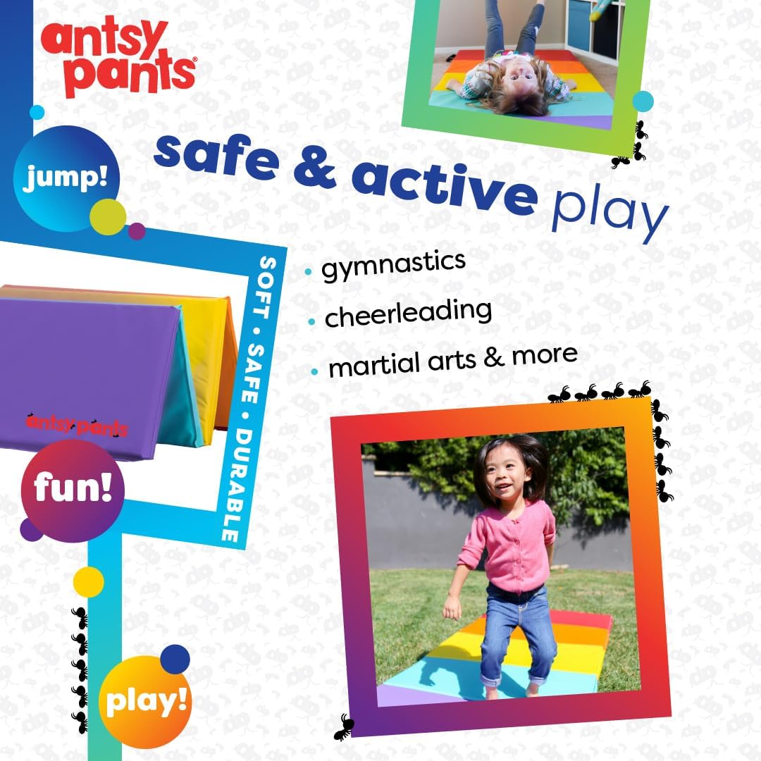Antsy Pants Tumbling Mat for Kids, 5-Fold Gymnastics Mat