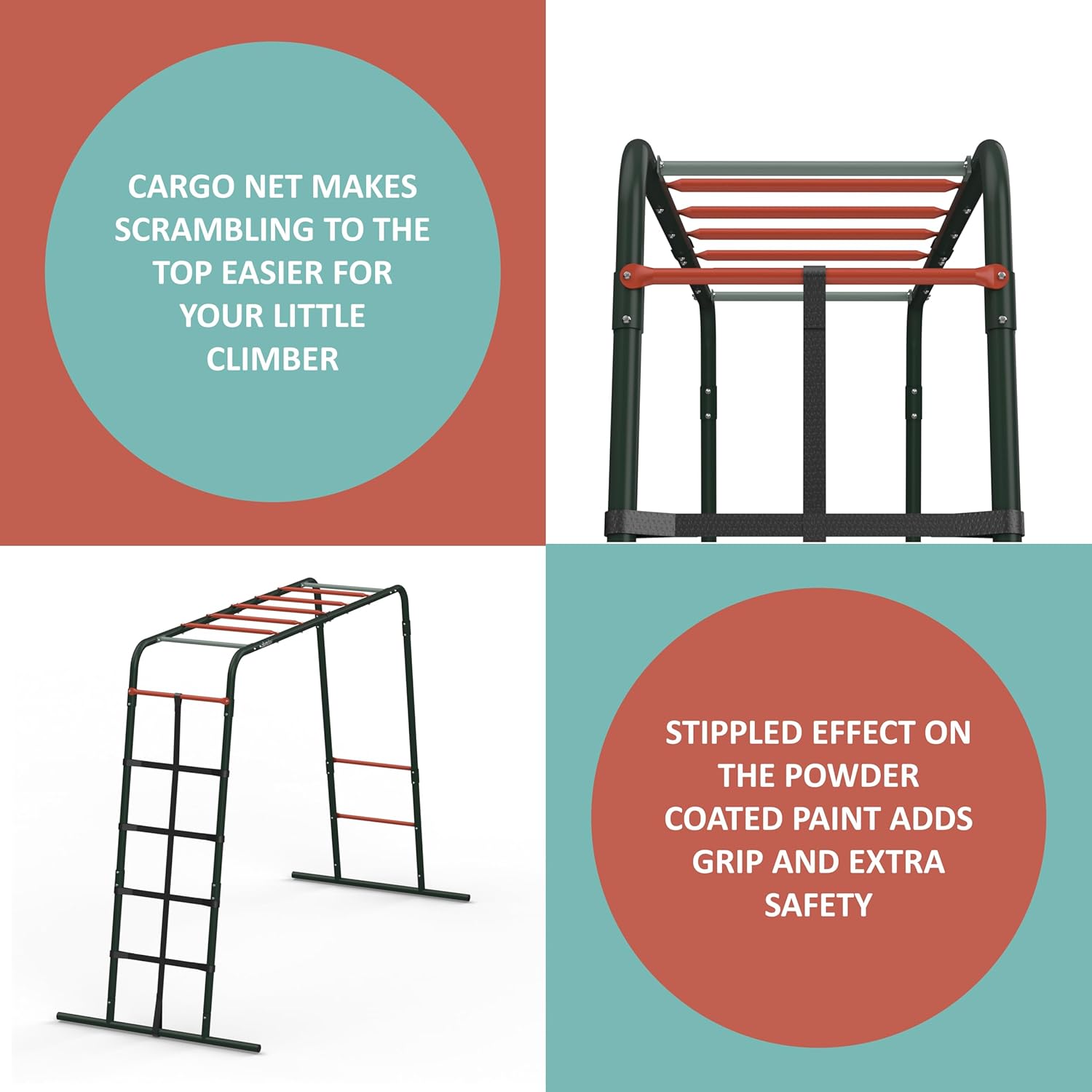 Plum Metal Monkey Bars Climbing Frame