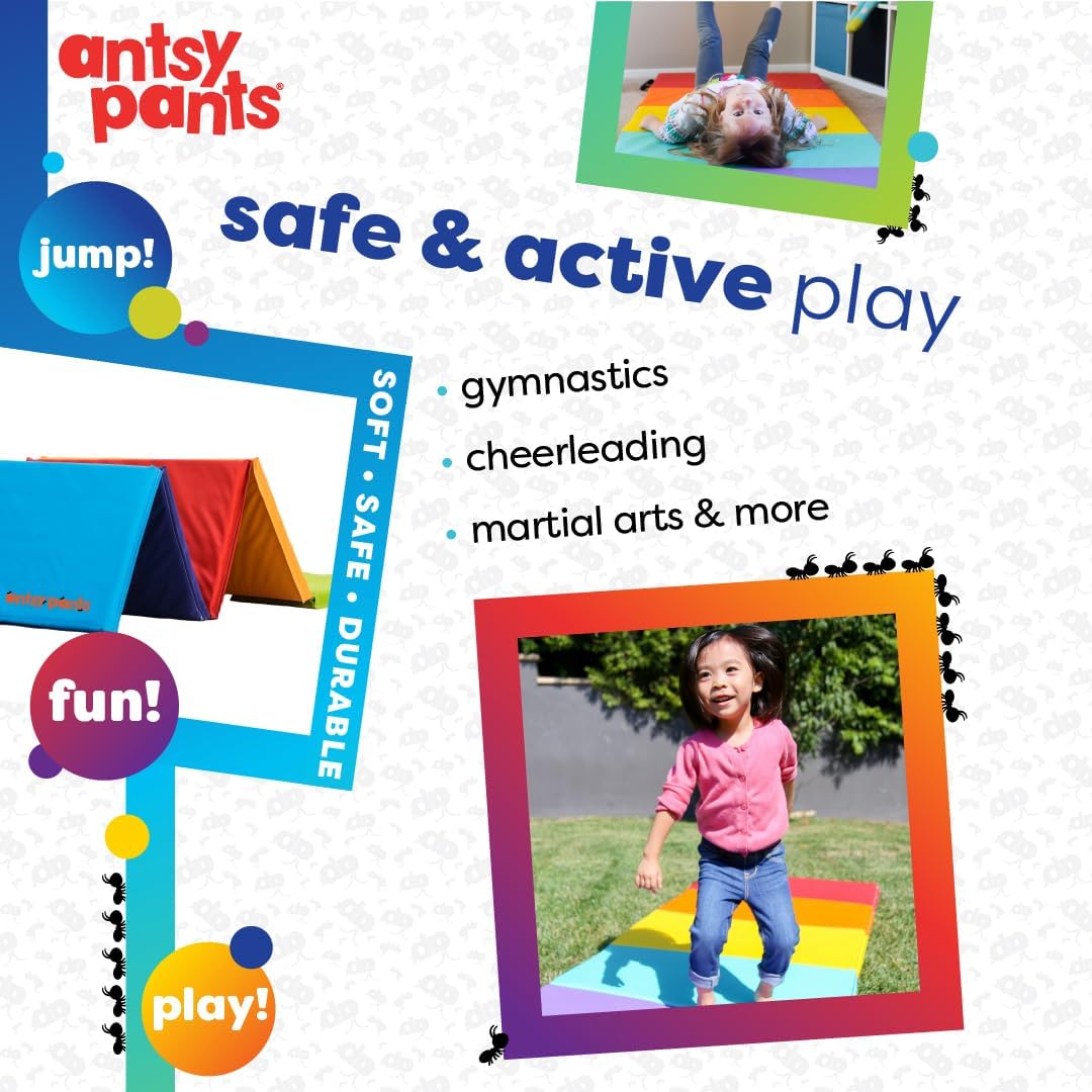 Antsy Pants Tumbling Mat for Kids, 5-Fold Gymnastics Mat