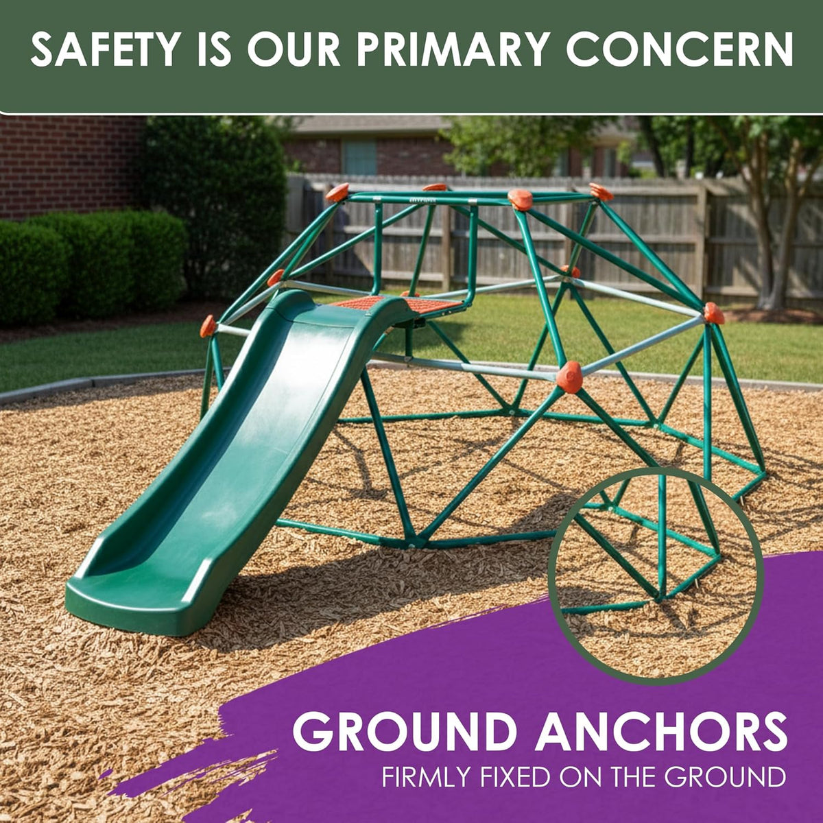Plum Climbing Dome - Jungle Gym, Kids Outdoor Play Equipment, Monkey Bars for Kids, Durable, 3+