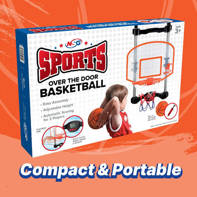 Over-the-Door Basketball Hoop, Shot Clock, Electronic Scoring & Sound
